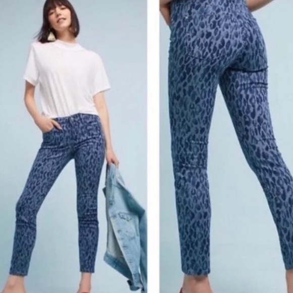 Anthropologie Denim - Anthropologie pilcro and the letterpress mid rise leopard print jeans 26 NWT
